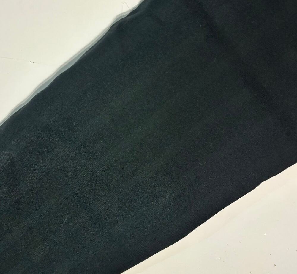 Black Wool Crepe Fabric 3 Yards 60” Wide Solid Dress Suiting No Damage Striped